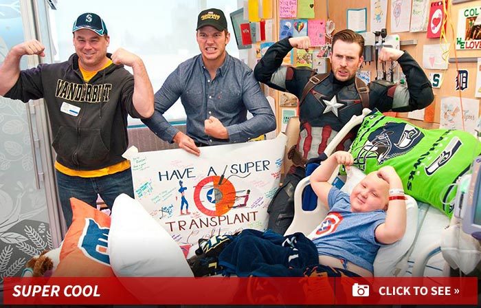 Chris Evans -- Captain America Assembled ... For Super Bowl Promise