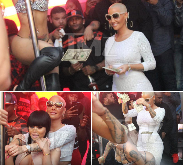 Amber Rose & Blac Chyna -- Baby Mamas' Night Out ... At the Strip Club!