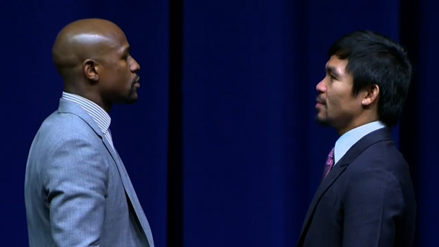 Floyd Mayweather vs. Manny Pacquiao -- The Epic Stare Down (VIDEO)