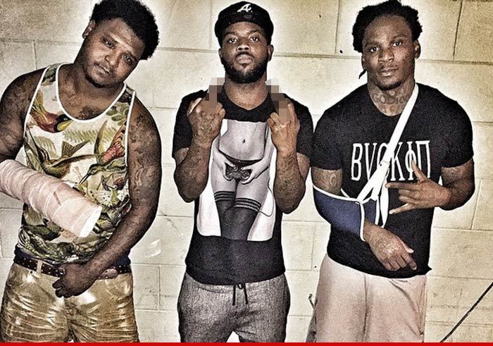 Chris Johnson -- 1st Pic After Being Shot ... With Warning to Gunman