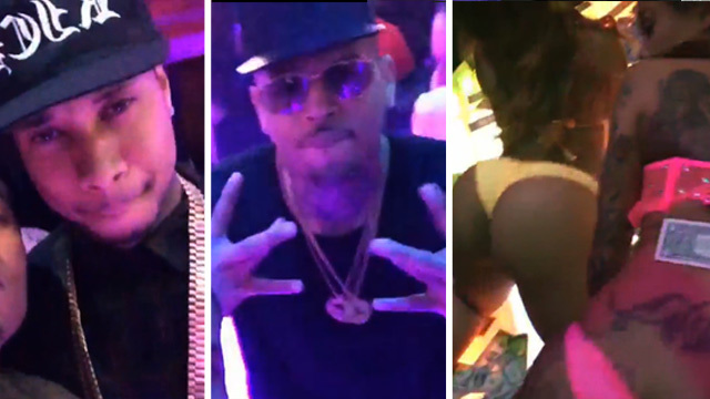Chris Brown -- Strip Club Sesh After Daddy-Daughter Time (VIDEO)