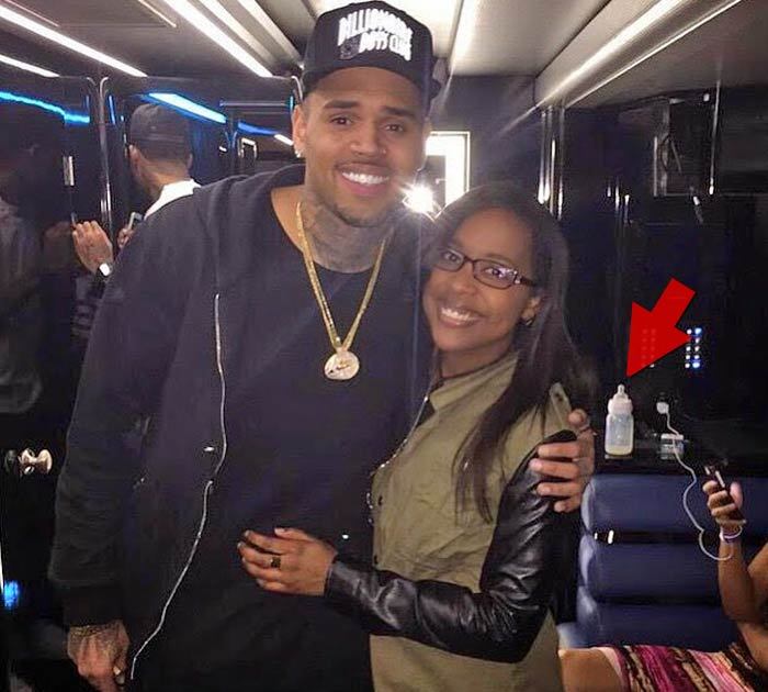 Chris Brown -- Baby Bottle Service (PHOTO)