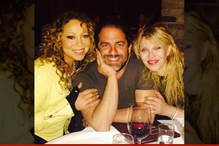 Mariah Carey & Courtney Love -- Crazy Dinner Duo ... with a Side of Brett Ratner (PHOTO)