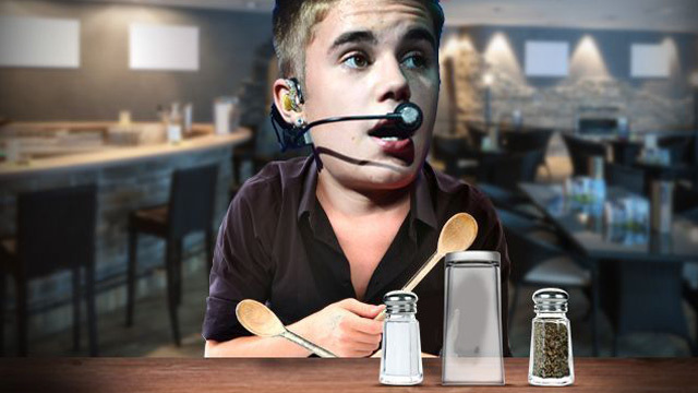 Justin Bieber -- Not My Tempo ... Treats Sushi House To Drum Seshi