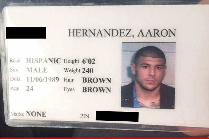 Aaron Hernandez Jail I.D. -- eBay Shuts Down Auction ... Seller Goes to Craigslist