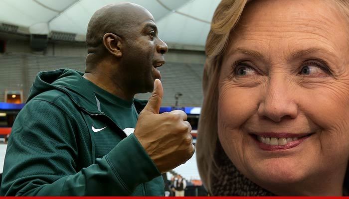 Magic Johnson -- HILLARY CLINTON FOR PREZ!!!