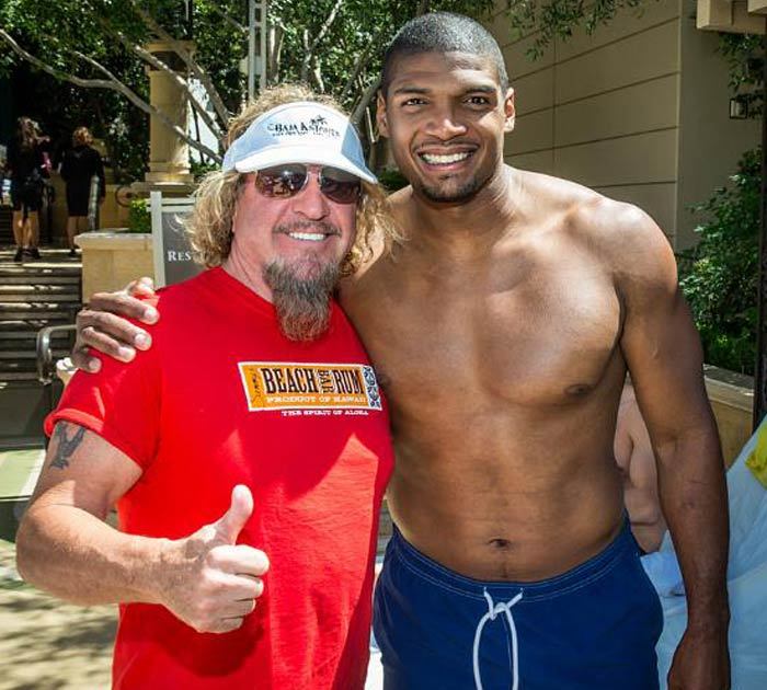 Michael Sam -- Swimming with the Stars ... Hangs with Sammy Hagar