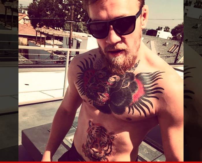 Conor McGregor -- New Tiger Tattoo ... On Me Belly Button