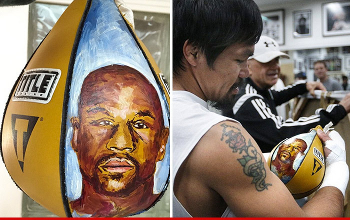 Team Mayweather -- Disses Pacquiao ... Over Mayweather Punching Bag