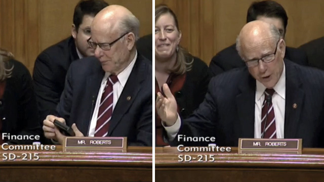 Sen. Pat Roberts -- 'Frozen' and Humiliated ... Disney Ringtone Interrupts Senate Hearing