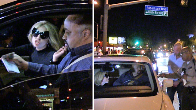 Lady Gaga Can't Charm a Cop ... She Got Wrote Up!!! (VIDEO)