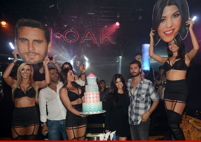 Kourtney Kardashian -- Frowny Faced Scott Disick Front and Center for Birthday Bash (PHOTOS)