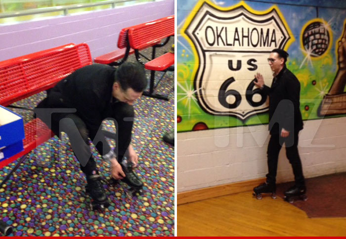 Marilyn Manson -- Antichrist Superstar Returns to Roller Skating
