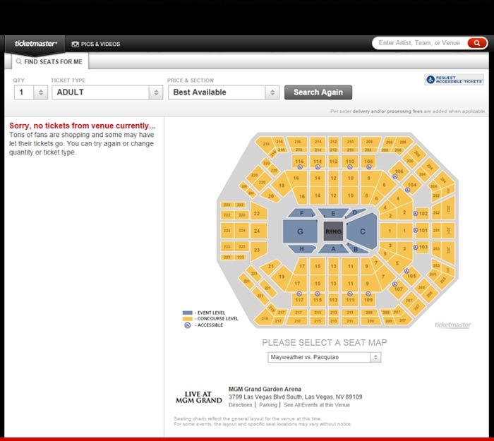 Mayweather vs. Pacquiao -- Tickets Sell Out in 60 Seconds
