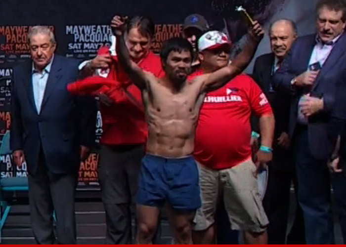 Manny Pacquiao -- Makes Weight ... Pounds Butterfinger