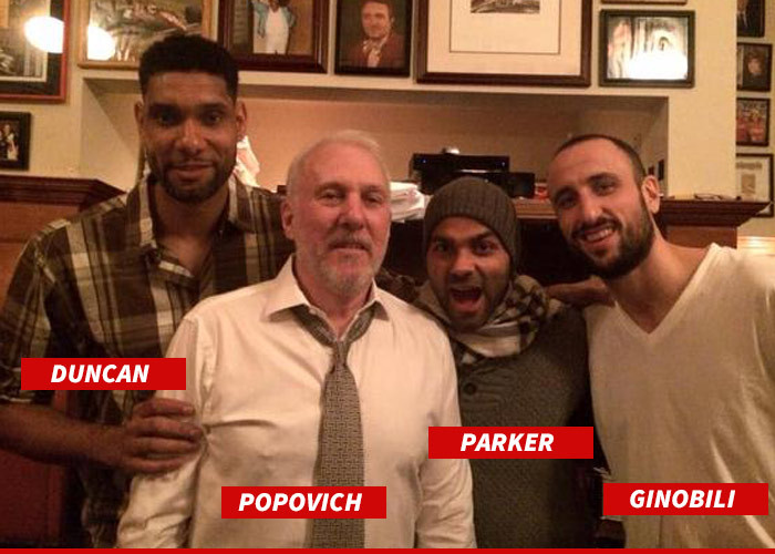 San Antonio Spurs -- Coach Pop Hooked Us Up ... Dinner, Drinks, Party Bus