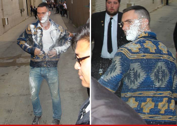 Adam Levine -- Sugar Bombed at Jimmy Kimmel ... Suspect Apprehended