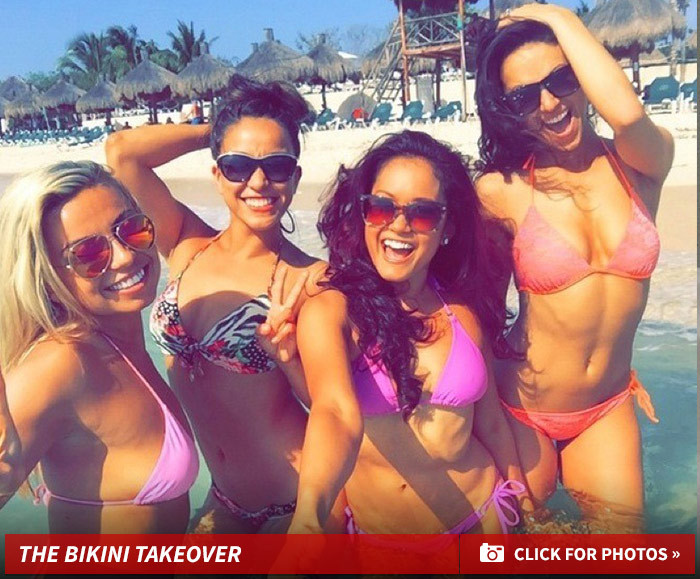 Redskins Cheerleaders -- Viva La Bikini! ... Hot Calendar Shoot In Mexico