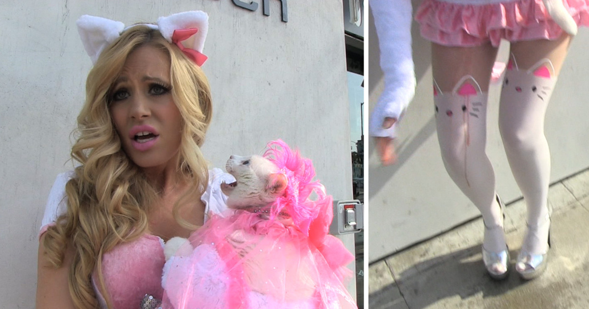 Model Holly Meowy -- Watch Adorable Cat Piss All Over Her!!! (VIDEO)
