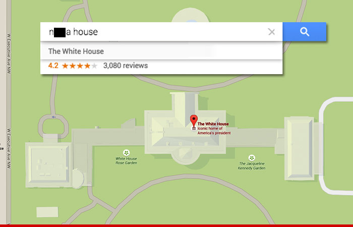 The White House is the 'N***a' House on Google Maps ... We're Working On It, Says Google (UPDATE)