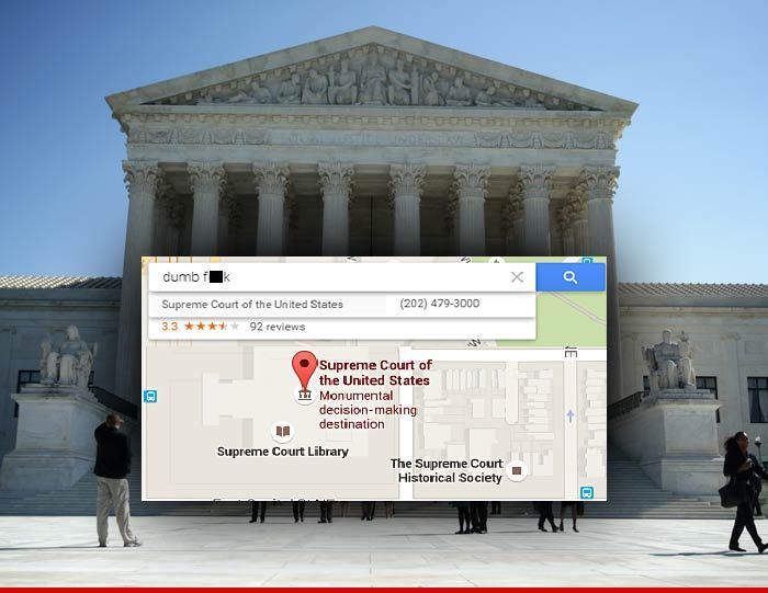 U.S. Supreme Court -- Google Says They're a Bunch of Dumb F***s!!!