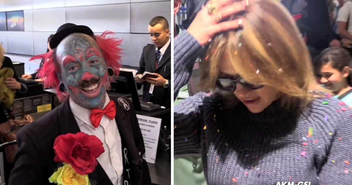 Jennifer Lopez -- Don't Clown Me in the Airport! Gets Confetti Bombed (VIDEO)