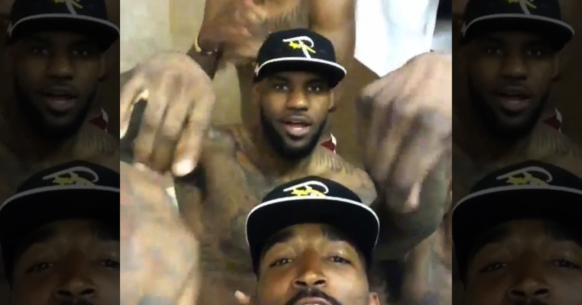 LeBron James -- Shirtless Hot Tub Celebration ... With Cavs Squad!