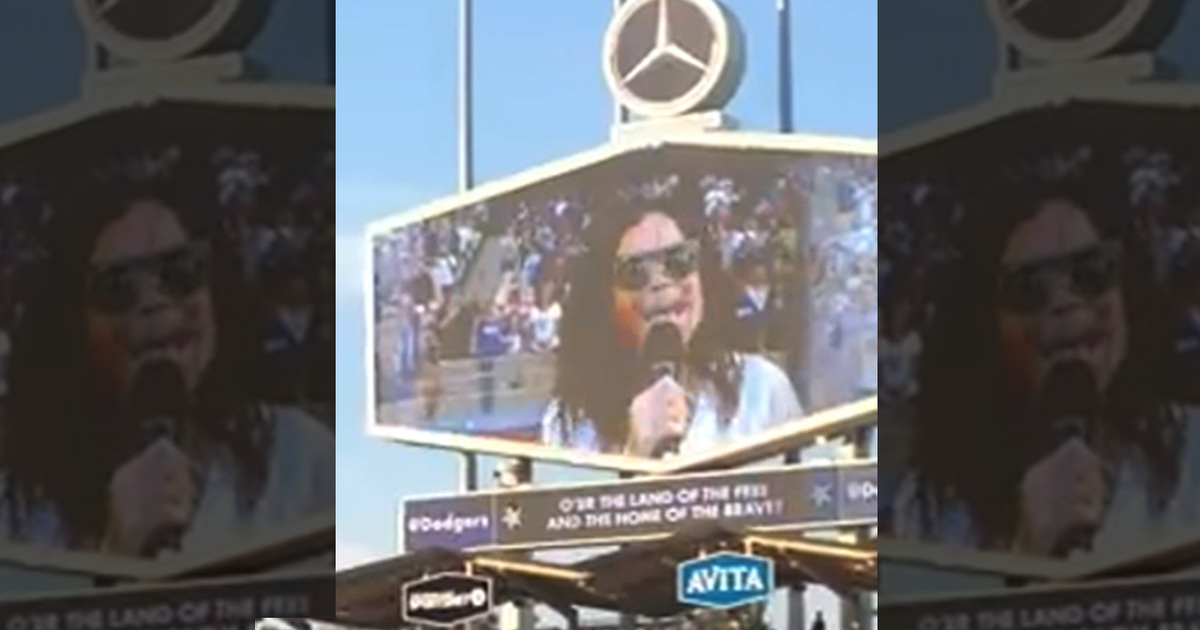Minnie Driver -- Star Spangled Screw Up ... At Dodgers Stadium