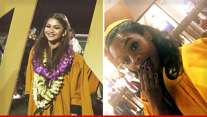 Zendaya Coleman & Gabby Douglas -- Star-Studded High School Graduation ... Even Bob Newhart Was There!