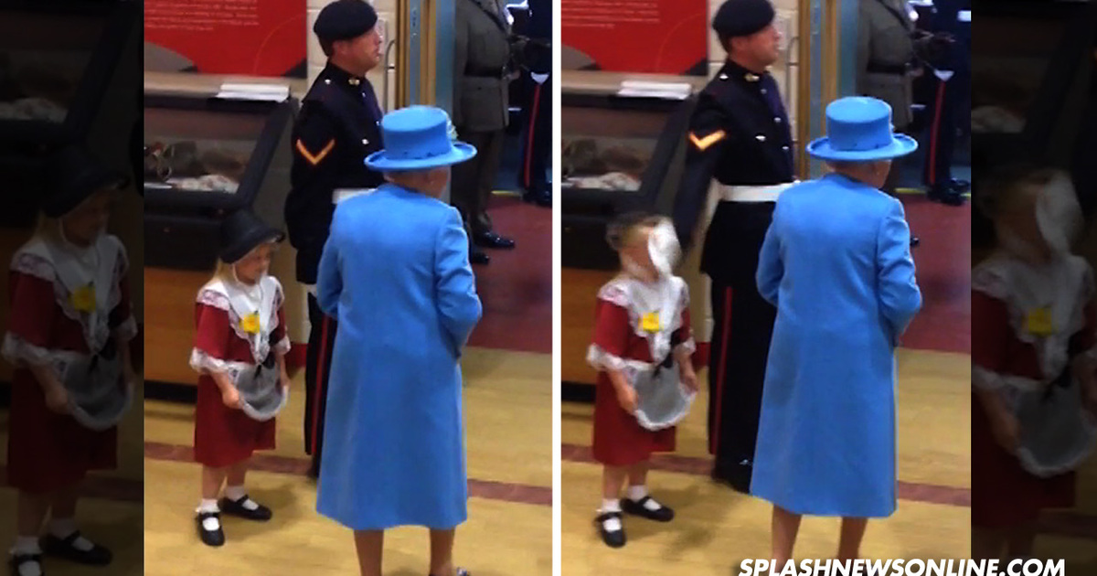 Queen Elizabeth -- Tiny Royal Subject Gets Smacked Up (VIDEO)