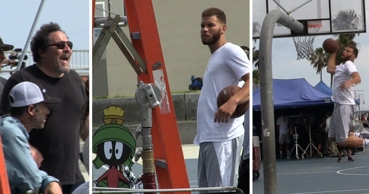 Blake Griffin -- Space Jams in Venice Beach ... With Jon Favreau (Video)