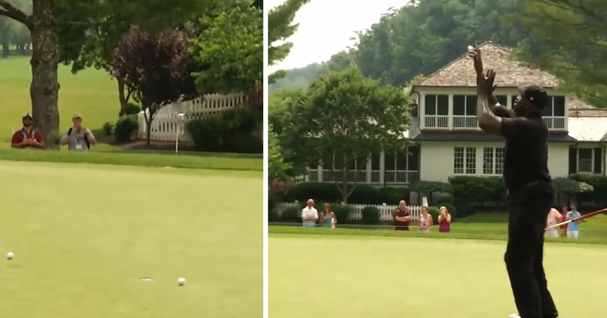 Shaq -- Sinks Golf Ball Free Throw ... Goes Insane!