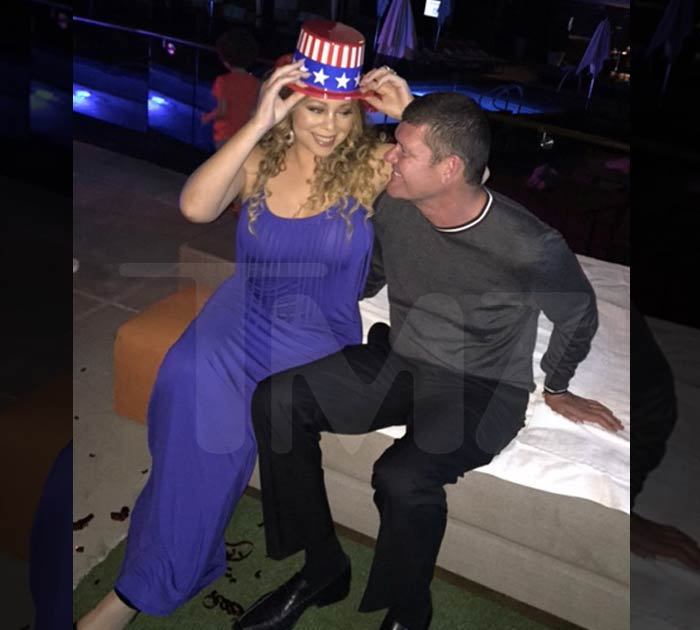 Mariah Carey and James Packer -- Celebrating Red, White and You! (PHOTO)