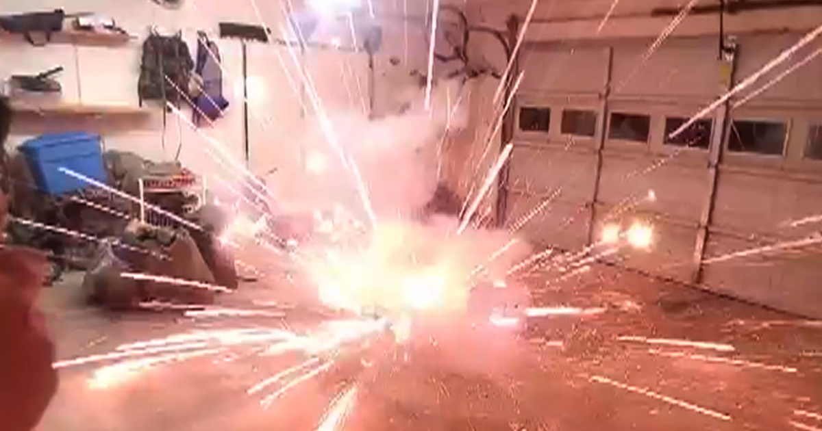 Epic Fireworks FAIL -- Dude's Garage Goes BOOM!! Why Would Anyone Do This? (VIDEO)