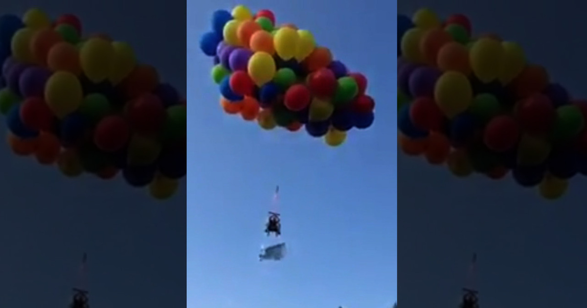Up Up And Away … Canadian Man Gets Airborne With Balloons And Lawn Chair