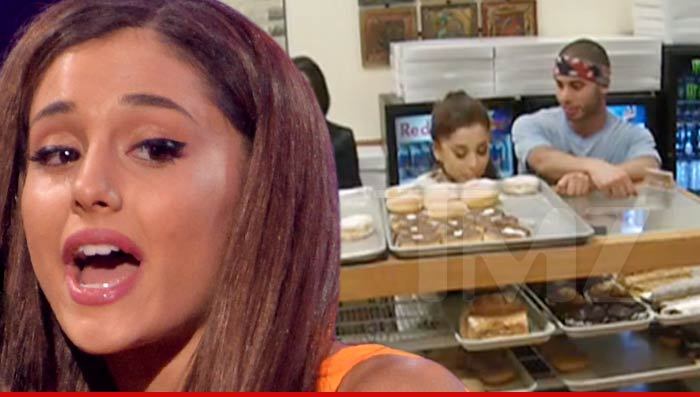 Ariana Grande -- Donut Shop Bombs Inspection ... After Licking Stunt