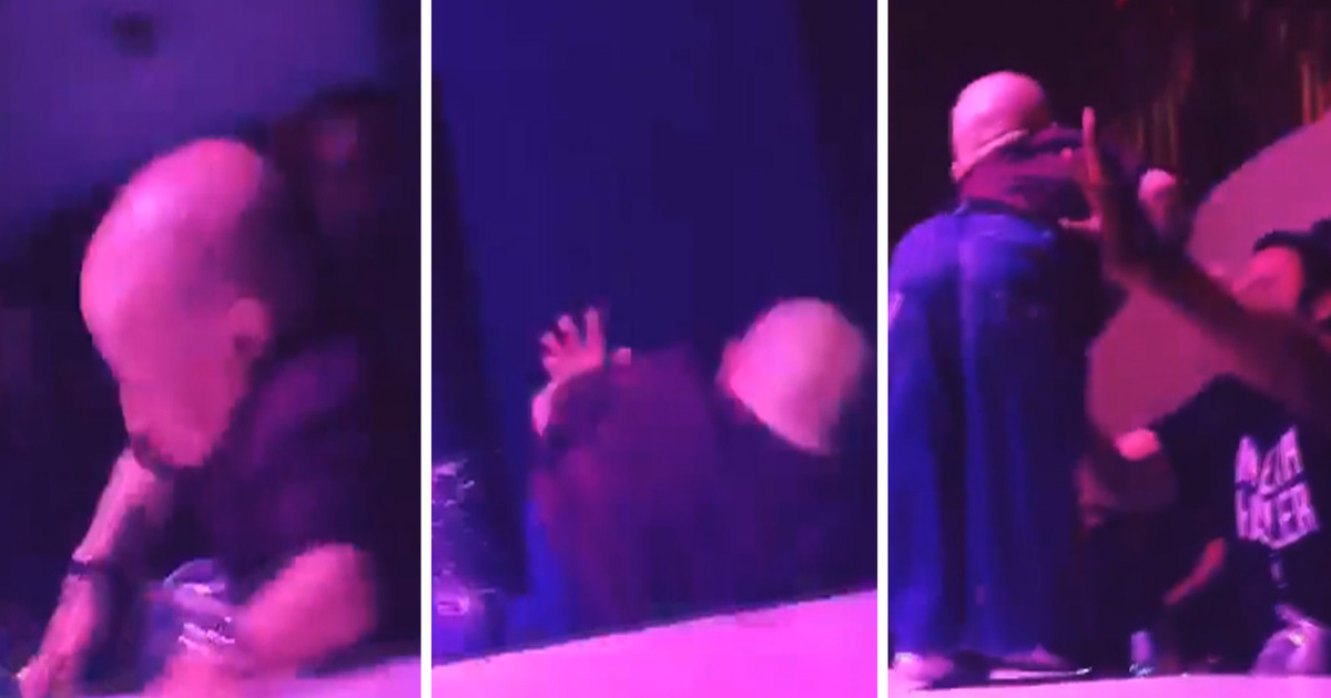 Verne Troyer -- Mini Fall on Stage ... Hits Head on Speaker