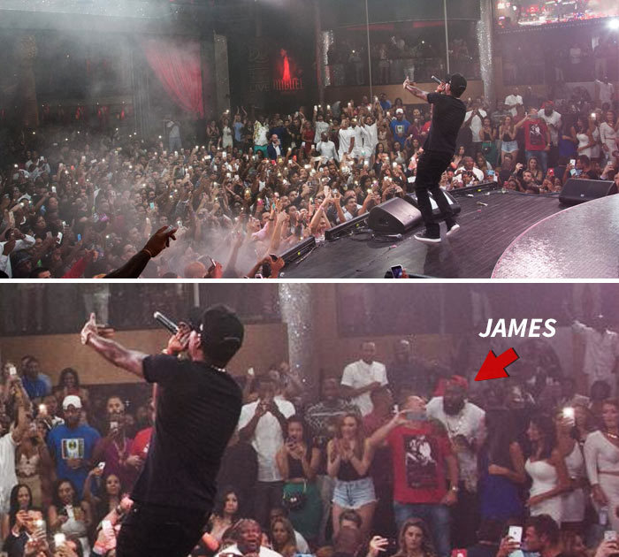 James Harden and Lamar Odom -- Eskimo Brothers Convention at Meek Mill Show