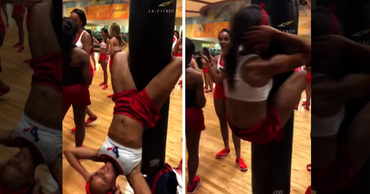 Houston Texans Cheerleader -- I GOT ABS LIKE DEZ BRYANT!!!