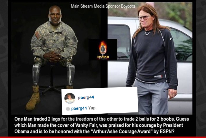 Peter Berg -- Pissed Over Caitlyn Jenner ... She Doesn't Deserve the Praise