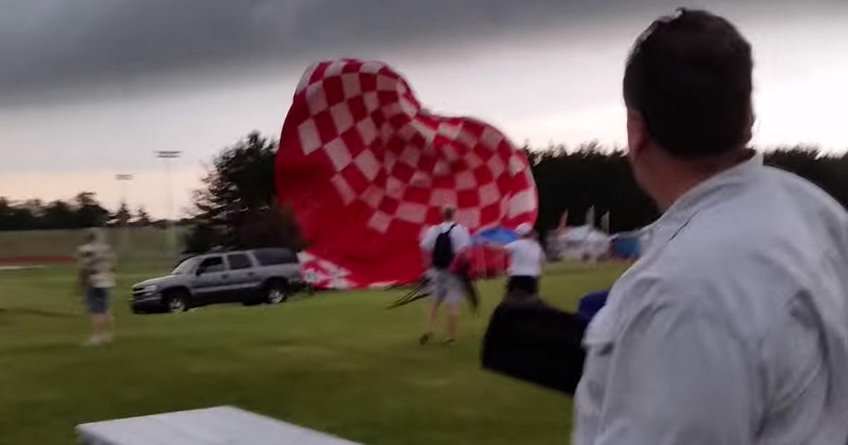 Out-of-Control Hot Air Balloon Takes Out SUV (VIDEO)