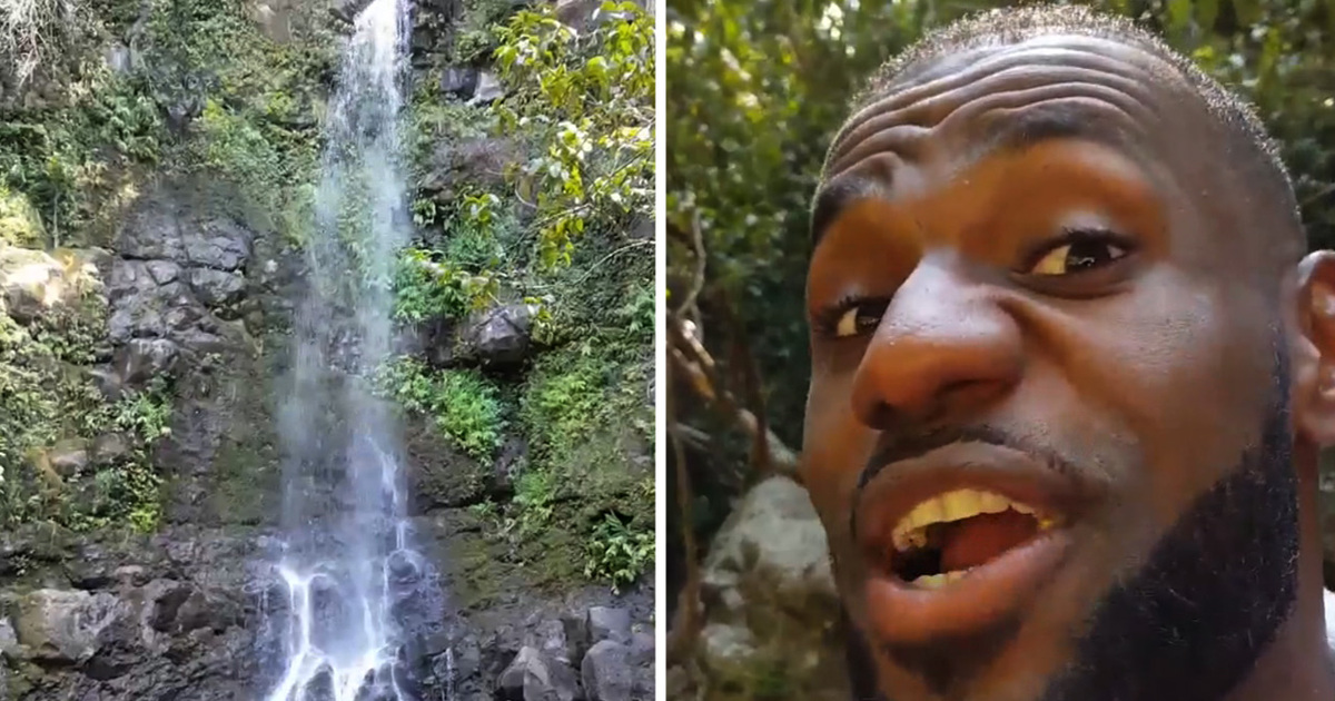 LeBron James -- Chasin' Waterfalls ... On Family Vacay (VIDEO)