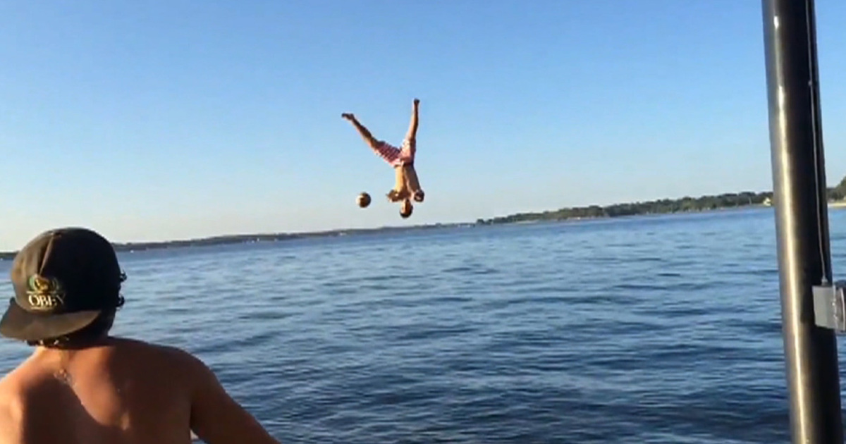 Insane Backflip Football Catch