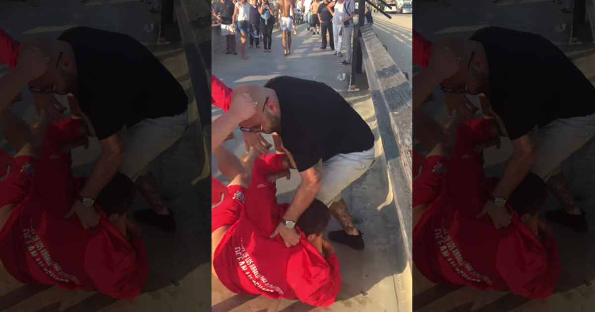 Venice Beach Lifeguard -- Attacked in CRAZY Video
