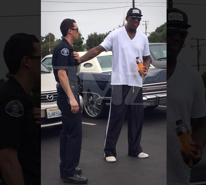 Dennis Rodman -- Reeks of Booze at Car Wash ... Cops Called