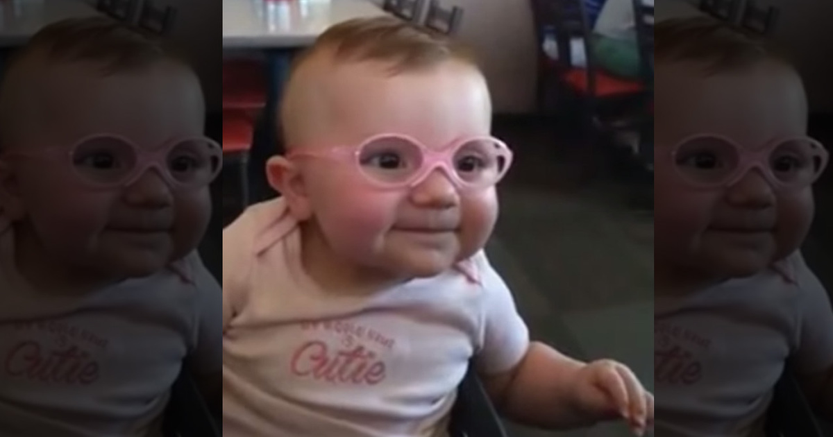 Baby Has Priceless Reaction To First Pair of Glasses