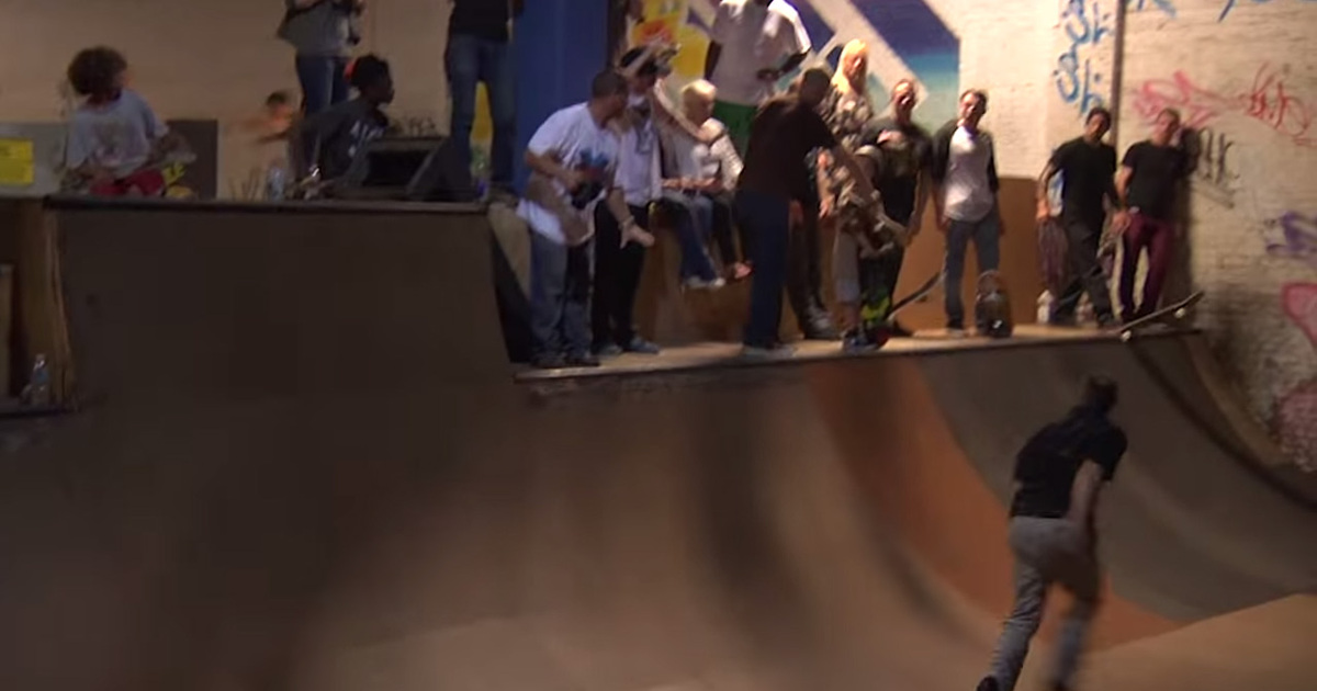 Kid Skater Inches From Freak Accident at Skatepark