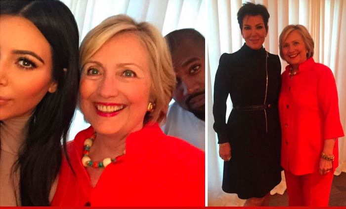 Hillary Clinton Secures the All-Important Kimye Vote (PHOTO)