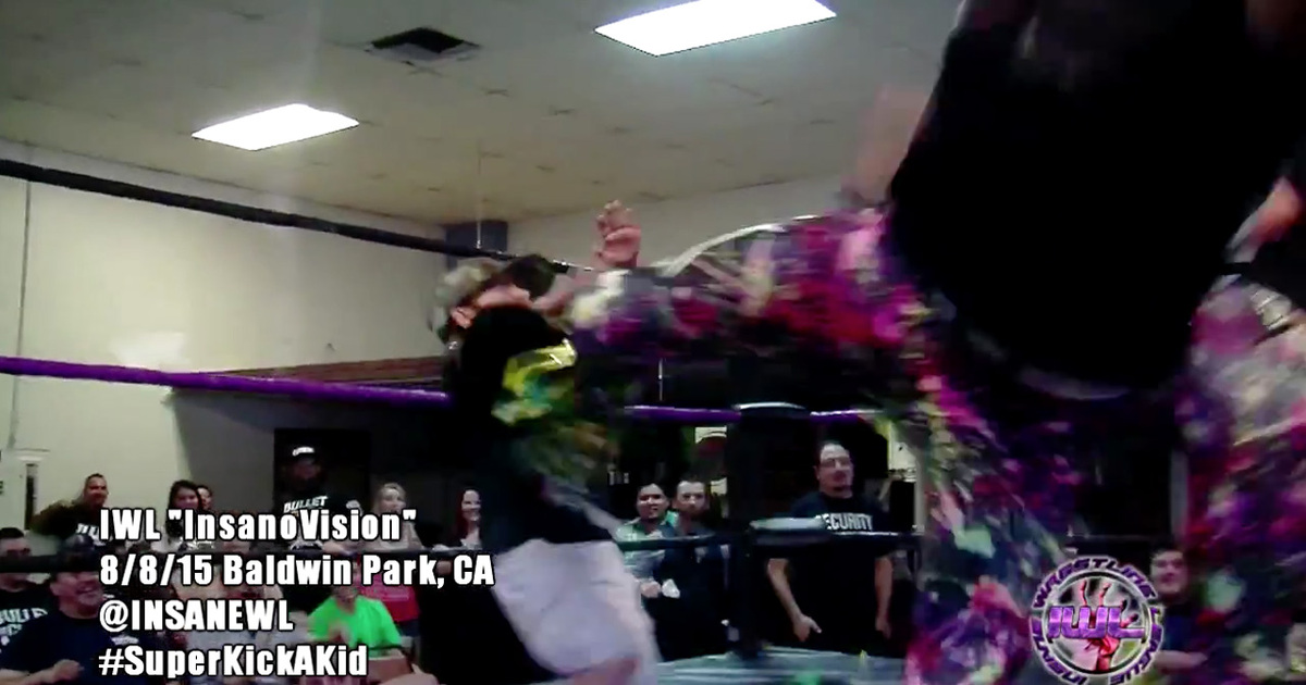 Kid Gets Double Superkick To Face