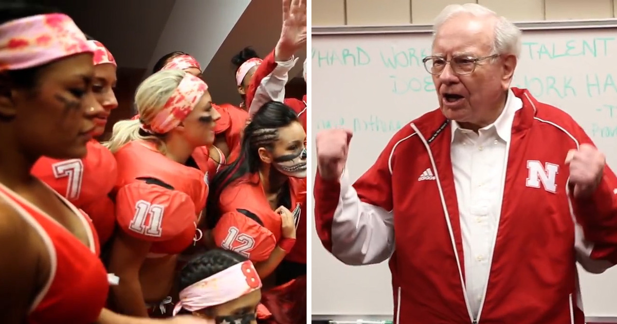 Warren Buffett -- Bring It in Close, Ladies!! Fires Up Lingerie Football Team (VIDEO)
